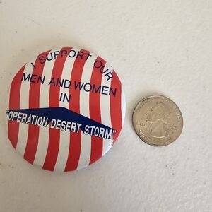 Vintage Patriotic Operation Desert Storm Button